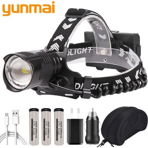 The Most Brightest 400000LM XHP90.2 Zoomable LED Head Lamp 18650 Battery Powerbank Headlamp Usb Rechargeable Headlight 8S-1959