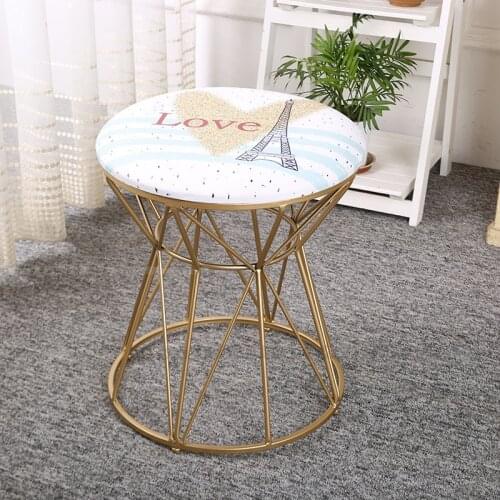 Nordic Household Shoe Changing Stool Cloakroom Sofa Stool Simple Dressing Retro Iron Stools Strong Load-bearing