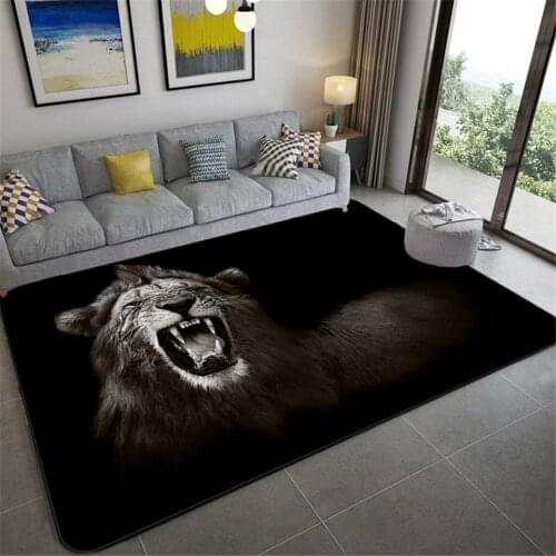 Modern Lion Animal Large 3D Living Room Carpet Luxury Soft Sponge Bathroom Rug Carpet For Kitchen Floor Doormat Entrance Door