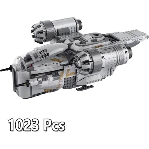 IN STOCK 60017 75292 1023Pcs Star Razor Fighter Crest Spaceship Building Blocks UCS Razor Crest Model Toys Kids Christmas Gifts