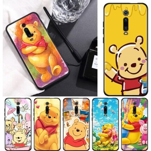 Winnie the Pooh For Xiaomi Redmi 9T 9I 9AT 9A 9C 9 8A 8 7A 7 6A 6 5A 5 4X PRO Prime Plus Black Soft Phone Case