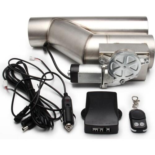 1Set Car universally Stainless Steel 2.5 2.25 3Inch Electric Exhaust Muffler Valve Y Pipe Electric Exhaust Cutout Kit manifold