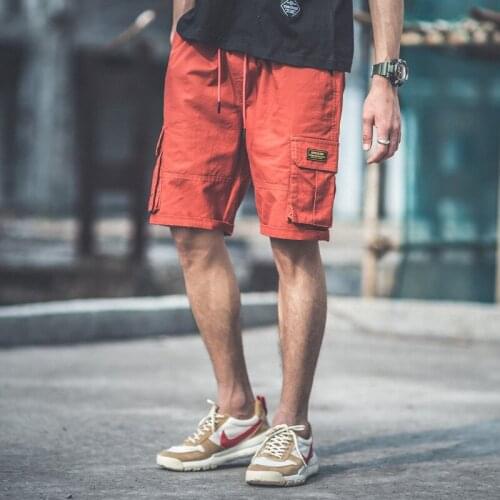 2020 Summer New Tooling Mens Straight Casual Green Fifth Pants