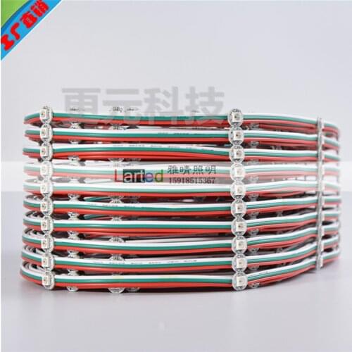 5000pcs LED WS2812B SK6812 chip module Pre-soldered Heatsink 5V 5050 RGB WS2811 Built-IC 12cm connect Wire addressable