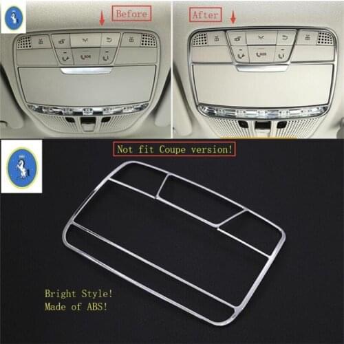 Yimaautotrims Accessories Auto Accessory Roof Reading Lamp Lights Cover Kit For Mercedes Benz C CLASS W205 GLC X253 2015 - 2019