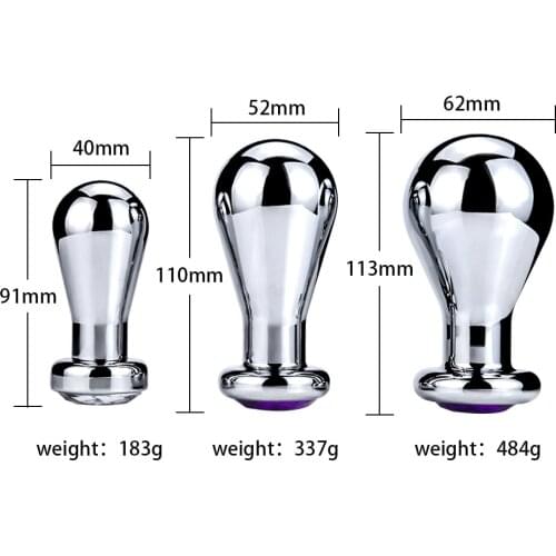 Big Metal Anal Plug Bulb Anal Expansion tool Masturbation Butt Plug adult novelty sex toys