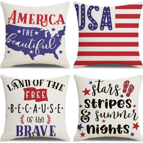 Flag Letters Hugging Pillow Case Pillow Case Back Cushion Cover Cushion Cover Home Sofa Decoration Cushion Cover