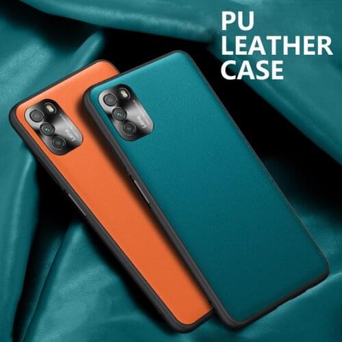 PU Leather Case For Xiaomi POCOphone M3 Case Shockproof Back Cover Bumper For POCO M3 Hard PC Case for Xiaomi POCOM3 Capa