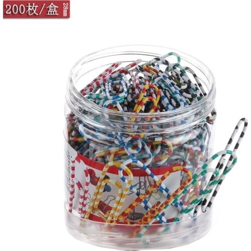 Color Paper Clip Nickel-plated Silver Paper Clips 28mm200 Pieces Office Accessories Binder Clips