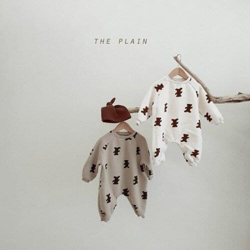 Baby romper autumn and winter baby onesies toddler baby bear print long-sleeved romper 26