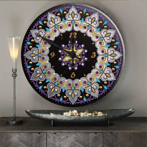 DIY Diamond Painting 5D Clock DIY Full Drill Geometry Special Shape Diamond Painting Cross Stitch Wall Clock Home Wall Decor