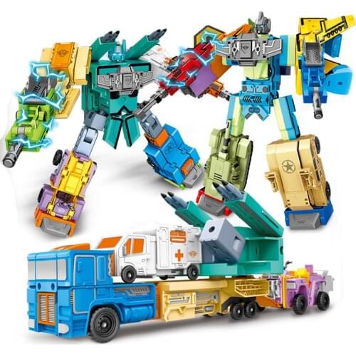 10PCS Educational Action Figure Toy for Children Transformation Number Robot Toy Building Blocks Deformation Pocket Morphers
