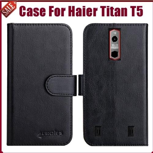 Hot! Haier Titan T5 Case 5.7" Fashion 6 Colors Flip Soft Leather Wallet Protective Cover For Haier Titan T5 Case Phone Bag
