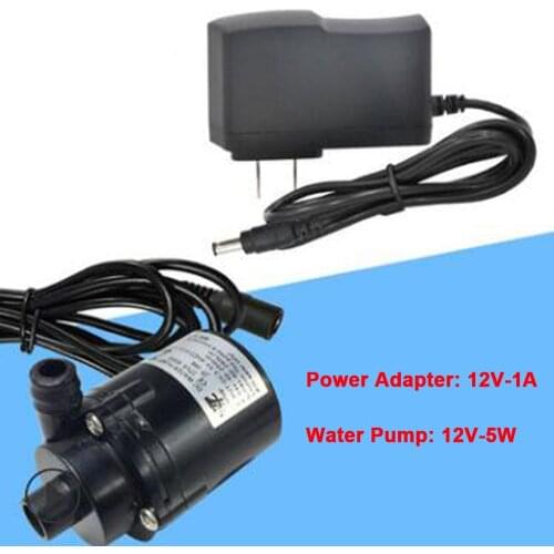 JT-160 DC Mini Brushless Water Amphibious 6V-12V Submersible Pump W/USB-Plug Power Adapter