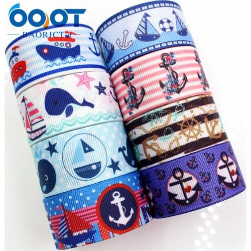 176093,25MM cartoon ocean Printed grosgrain ribbon,garment accessories hair accessories material, DIY Handmade gift wrapping