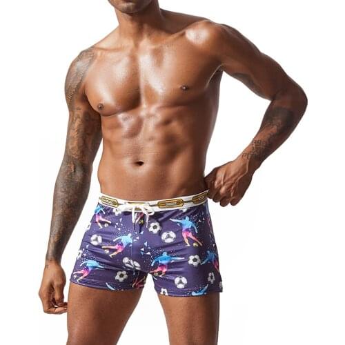 MENSSEXI Swimsuit 2021 Mens Swim Trunks Elastic Waist Summer Surf Beach Shorts Drawstring Pants Swimwear Burkini 8 Styles