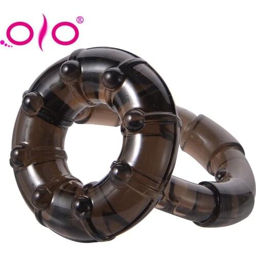 OLO 1Pcs Male Penis Lock Sperm Ring Adults Penis Cock Ring Ejaculation Time Delay Enhancer Couples Sex Safe Toys