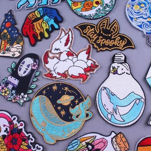 Animal Patches On Clothes Rainbow Lips Iron On Patches For Clothing Cartoon Small Animals Stickers DIY Cheap Stripes Badge
