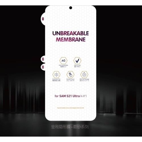 UnBreakable Membrane Matte TPU Hydrogel Film For Samsung Galaxy S21 S20 Ultra Plus FE Lite A51 A71 A81 A91 Full Screen Protector
