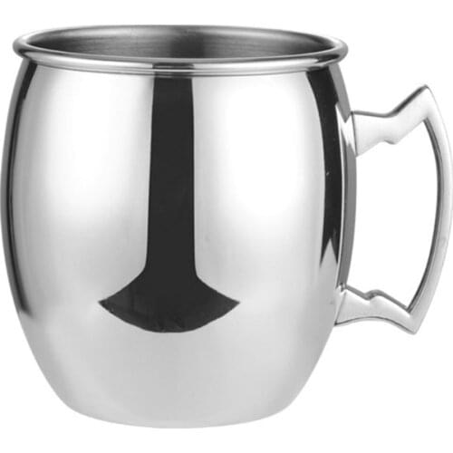 2021 New 530ml 18 Ounces Moscow Mule Mug Stainless Steel Coffee Cup for Beer Cocktail Bar