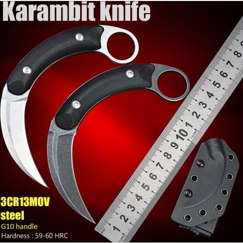 Karambit knife outdoor survival tools csgo G10 handle camping utility tactical hunter knife