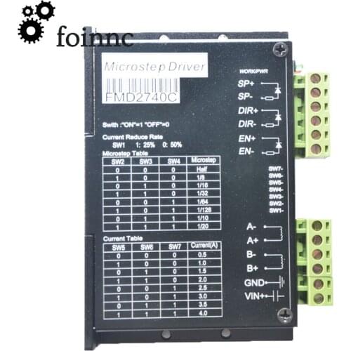 Single axis 2-phase stepper motor driver 4A 128 subdivision FMD2740C for NEMA 17/23 Stepper motor