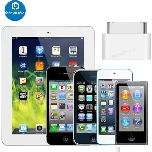 8pin Female To 30pin Male Adapter Converter for IPhone 4 4S IPad 2 3 Touch 3 4 Supports Charging and Data Sync High Quality