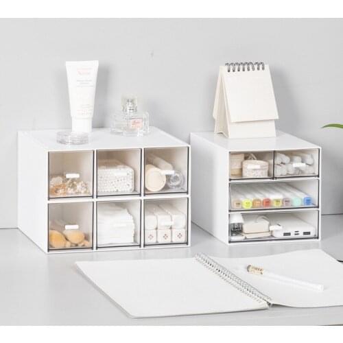 Simple Multi-compartment Storage Box Desktop Storage Box Plastic Wardrobe Storage Box Multi-functional Drawer Finishing Box