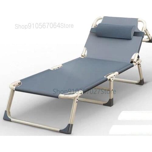 Folding Bed Single Person Lunch Break Office Nap Artifact Hospital Escort Portable March Lazy Dual Purpose Easy Reclining Chair