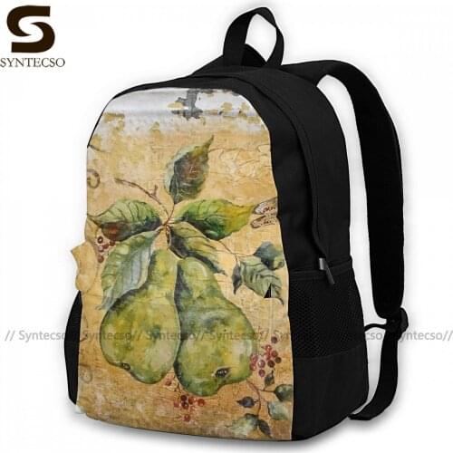 Pear Backpacks Unisex Big Beautiful Backpack Polyester Running Bags