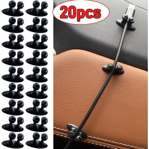 Sticky on Dashboard Cable Manager for Car Home Office Mobile Phone Charger Cable Line Organizer Clasp Clamp Self Adhesive Holder