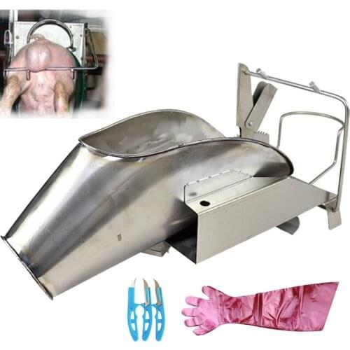 Pig castration rack veterinary tool 304 stainless steel piglet castrated platform with knife and golves pig castration equipment