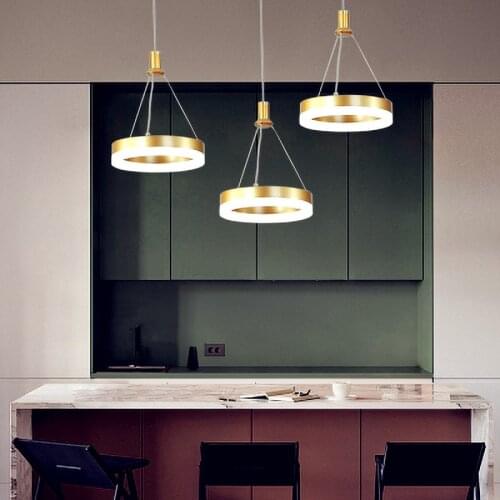 New Simple Modern Design LED Pendant Lights Remote control acrylic Hanging Lamp Fixture Luminaire Pendant Lamp for Living Room