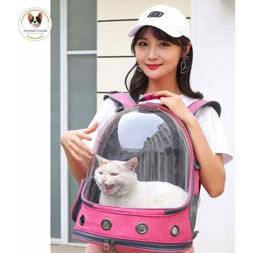 Outdoor Pet Bag Cat And Dogs Go Out Convenient Backpack Transparent Space Capsule Super Breathable Pet Backpack 360° Sightseeing