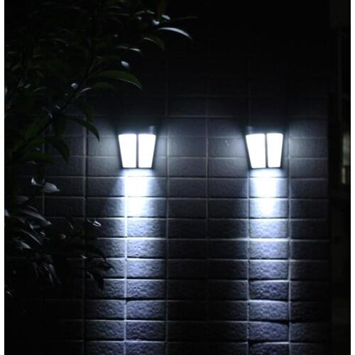 6LEDs Outdoor light Solar Porch Lamp Energy Saving Waterproof Lamps Warm/White lighting Wall Lights For Yard Garden