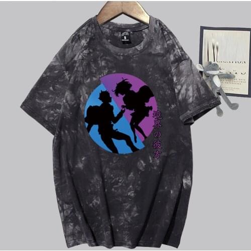 Japanese Anime Beyond the Boundary T Shirt Harajuku Short Sleeve Funny Tshirt Male