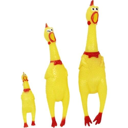 1PCS Screaming Chicken Squeeze Sound Toy Pets Toy Product Dog Toys Shrilling Decompression Tool Funny Gadgets 30cm 17cm 41cm
