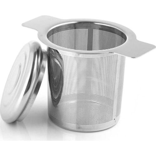 1pc Stainless Steel Tea Leak Double Ear Tea Leak Coffee Leak Tea Filter Tea Infuser For Teapot Drinkware Kitchen Accessories Hot