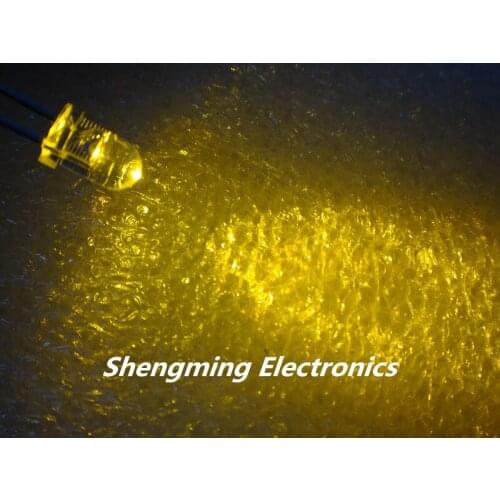 1000pcs F3 3mm Yellow Round Superbright LED Light LED water clear