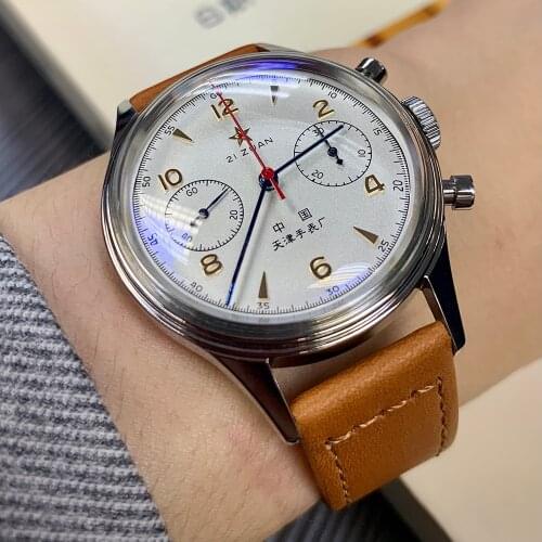 1963 Pilot Chronograph Watch Men Retro 38mm ST1901 Hand Wind Mechanical Wristwatch Vintage Air Force Watches 40mm Tianjin China