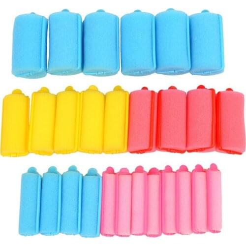27pcs Magic Fashion Colorful Soft DIY Sponge Hair Roller Hair Curler Curling Styling Tools Accessories 5 Sizes Hair Care S3637