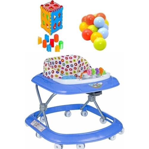 3 tier Adjustable 10 Wheel Walker Bultak and Play Ball Set