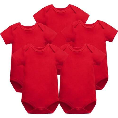 5pcs/lot Summer Baby Bodysuits Girls Rompers Short sleeve 100% Cotton boy Underwear children girl Black Clothes baby Clothing