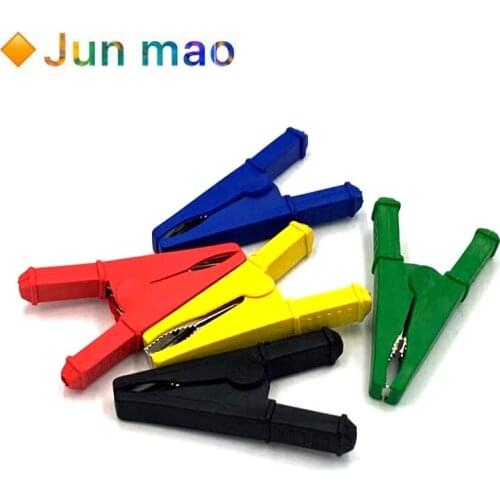 50A 75mm Insulated Crocodile Crocodile Car Caravan Van Battery Test Lead Clips Best Promotion Alligator Clips 50A