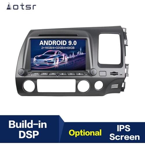 AOTSR Android 9.0 WIFI RHD DSP IPS GPS Navigation Carplay Car DVD Radio Player For Honda Civic 2007-2011 Multimedia Player
