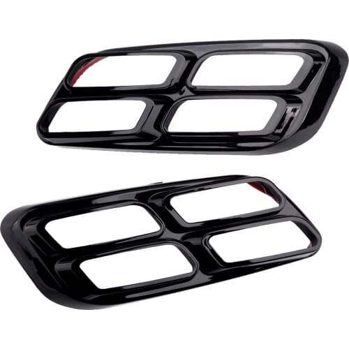 Car 2pcs Plastic Glossy Black Quad Eye Front Bumper Fog Lamp Light Bezel Cover Trim Fit For Kia K5 Optima 2014 2015 Accessories