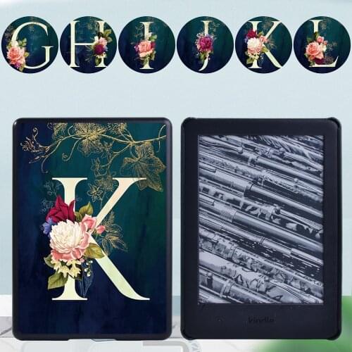 Tablet Case for Amazon Kindle EReader Paperwhite 1 2 3 4/Kindle (10th/8th Gen)-Anti-fall Letter Pattern Hard Shell Back Case
