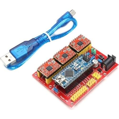 CNC Shield V4+ Nano 3.0 A4988 3 Axis Stepper Driver Board Engraving Machine Set