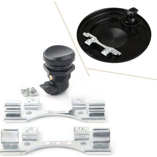 CNC Motorcycle Push Button Fuel Door Latch Kit Gas Oil Cap Tank For Harley Davidson Touring Road Glide 1992-2016 Black