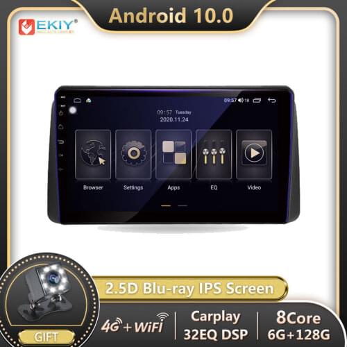 EKIY Blu-ray IPS DSP 6G 128G For Chrysler Grand Voyager 5 2011-2015 Android 10 Car Radio Mutimedia Player Navi GPS Stereos 2 din